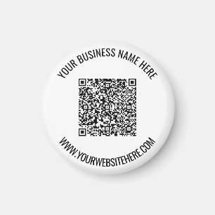 Upload je QR-code en aangepaste tekst magneet cade