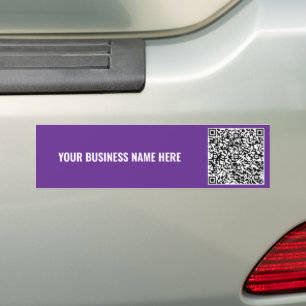 Upload je QR-code tekst Zakelijke bumpersticker