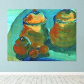 Upload je schilderij | Draai aangepaste kunst om n Canvas Afdruk (Insitu (Houten vloer))