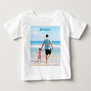Upload Jouw Foto Baby T-Shirt Persoonlijke Naam