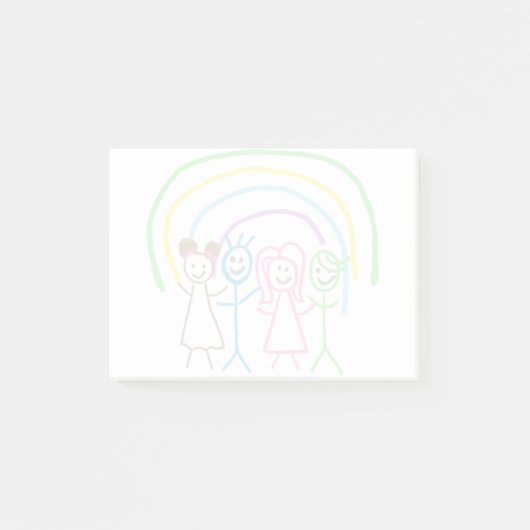 Upload Kinders Tekening Verander Kids Kunst naar Post-it® Notes (Voorkant)