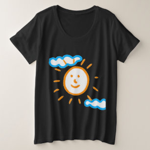 Upload kunstschilderij Draai Kinder kunstwerk naar Grote Maat T-shirt