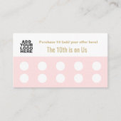 Upload Logo 10 Salon Stamp Punch Customer Loyalty (Voorkant)
