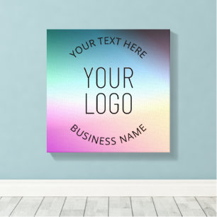 Upload Logo Kleurrijke veranderende verloopkleur Canvas Afdruk