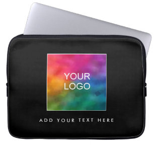 Upload Logo Modern Zwart-wit Sjabloon Best Laptop Sleeve