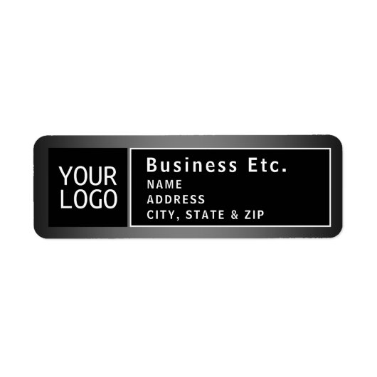 Upload Logo of QR-code | Modern retouradres Etiket (Voorkant)