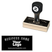 Upload Logo Retro-Modern Rubberstempel (Gestempeld)