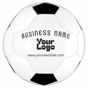 Upload Logo Retro-Modern Wit & Zwart (bewerkbaar) Voetbal