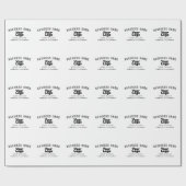 Upload Logo Retro-Moderne Wit & Zwart (bewerkbaar) Cadeaupapier (Vlak)