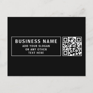 Upload QR-code of logo Modern zwart Briefkaart