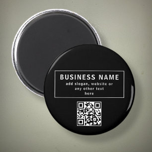 Upload QR-code of logo Modern Zwart Magneet