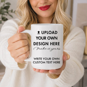 Upload uw aangepaste ontwerp foto & tekst 20oz Jum Extra Grote Beker