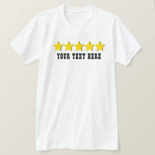Upload uw aangepaste tekst 5 STAR Rating Funny T-shirt