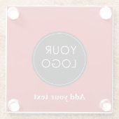 Upload uw aangepaste zakelijke Logo naar Christmas Glazen Onderzetter (Achterkant)