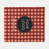 Upload uw aangepaste zakelijke Logo naar Holiday P Fleece Deken (Voorkant (Horizontaal))