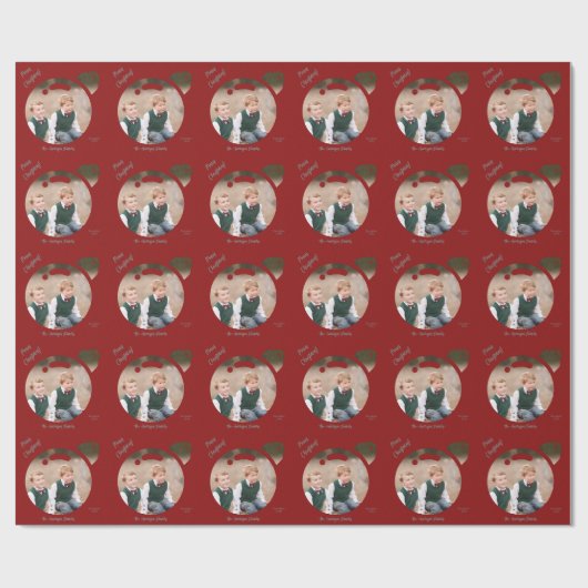 Upload uw Afbeelding naar een kerstBauble Cadeaupapier (Vlak)