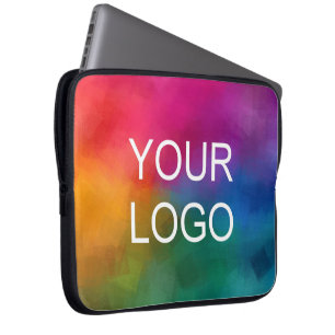 Upload uw bedrijf Logo Voeg hier tekst toe Sjabloo Laptop Sleeve
