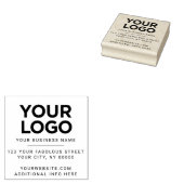 Upload uw bedrijfsretouradres voor logo 	rubberstempel (Gestempeld)