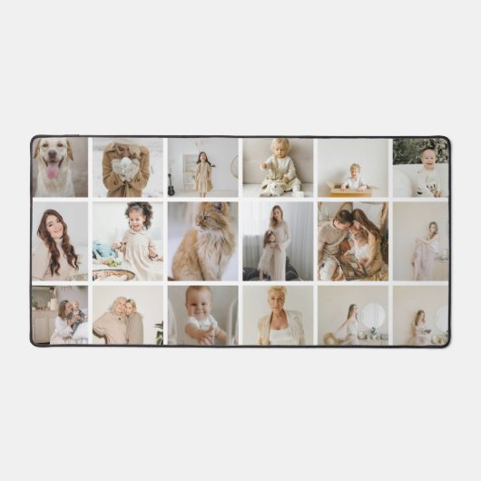 Upload uw eigen 18 foto's gepersonaliseerd bureaumat (Voorkant)