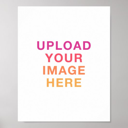 Upload uw eigen Afbeelding Foto Logo Poster (Voorkant)