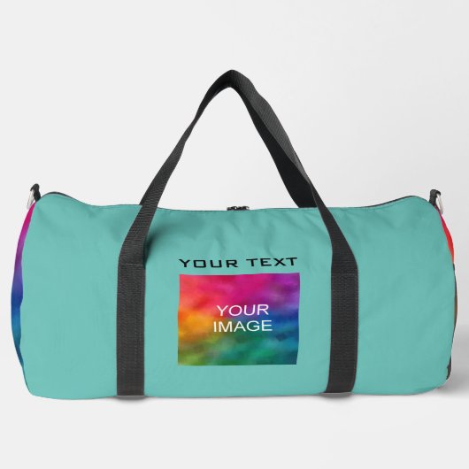 Upload uw eigen foto Voeg tekst Sjabloon Groot Bla Plunjezak (Voorkant)