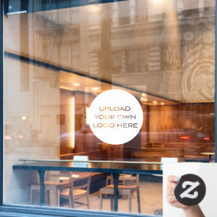 Upload uw eigen Logo Small Business Branding Raamsticker