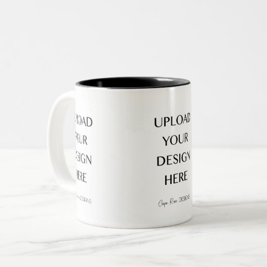 Upload uw eigen Mok met ontwerpdetails (Voorkant links)