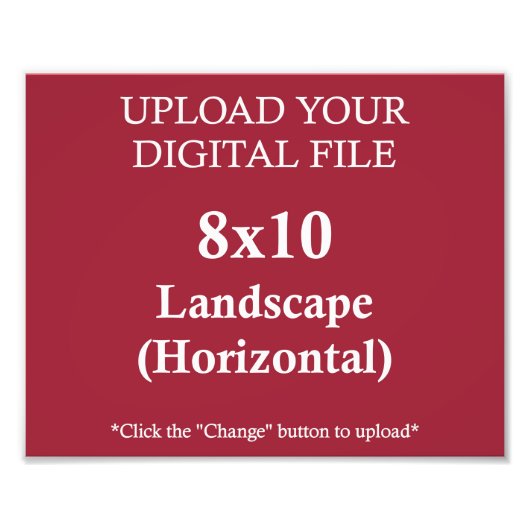 Upload uw eigen ontwerp van 8x10 ・ Fotoafdrukken Foto Afdruk (Voorkant)