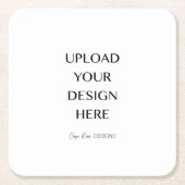 Upload uw eigen ontwerp vierkante kartonnen onderzetter (Voorkant)