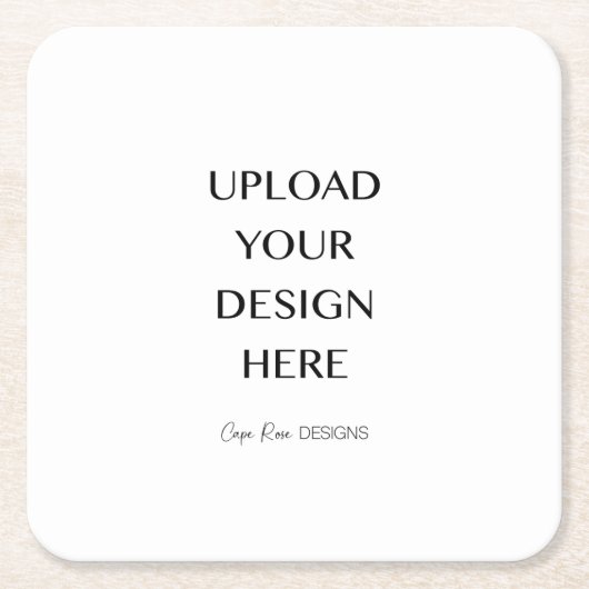 Upload uw eigen ontwerp vierkante kartonnen onderzetter (Voorkant)