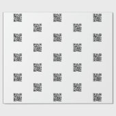 Upload uw eigen QR-code | Eenvoudig herhalend patr Cadeaupapier (Vlak)