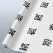 Upload uw eigen QR-code | Eenvoudig herhalend patr Cadeaupapier