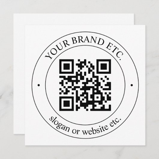 Upload uw eigen QR-code en  tekst (Voorkant / Achterkant)