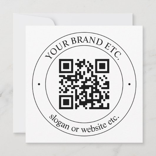 Upload uw eigen QR-code en  tekst (Voorkant)