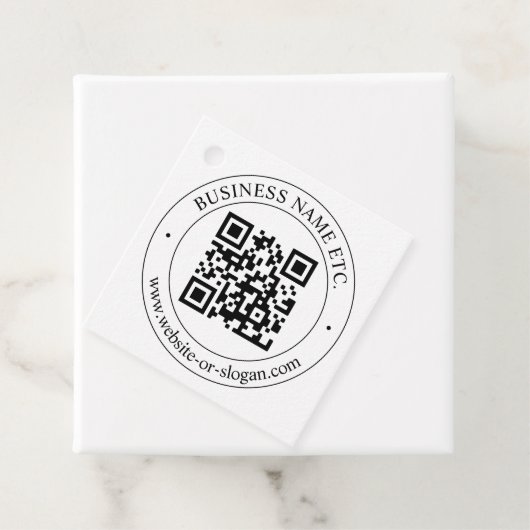 Upload uw eigen QR-code en tekst Bedankjes Labels (In situ)