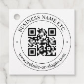 Upload uw eigen QR-code en  tekst Bedankjes Labels (Voorkant)