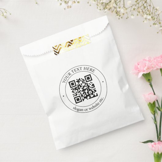 Upload uw eigen QR-code en tekst Bedankzakje (Gezegeld)