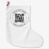 Upload uw eigen QR-code en tekst Grote Kerstsok (Voorkant)