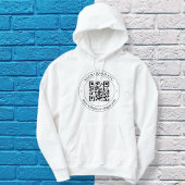 Upload uw eigen QR-code en  tekst Hoodie