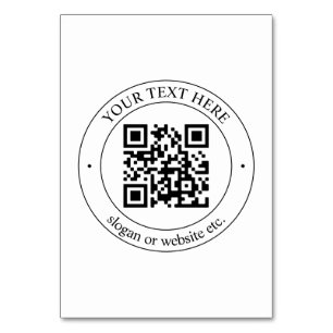 Upload uw eigen QR-code en  tekst Kaart