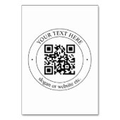 Upload uw eigen QR-code en  tekst Kaart (Achterkant)