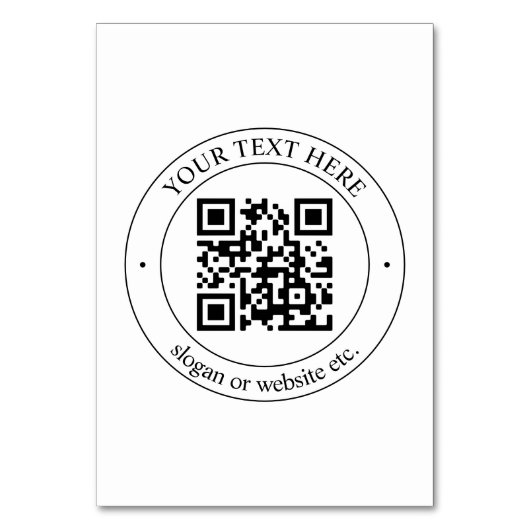 Upload uw eigen QR-code en  tekst Kaart (Voorkant)