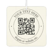 Upload uw eigen QR-code en  tekst Luchtverfrisser (Voorkant)