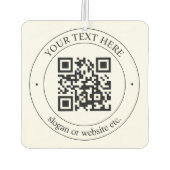 Upload uw eigen QR-code en  tekst Luchtverfrisser (Achterkant)