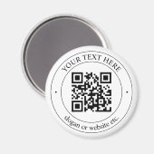 Upload uw eigen QR-code en  tekst Magneet (Voorkant / Achterkant)