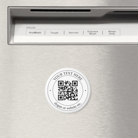 Upload uw eigen QR-code en  tekst Magneet (Insitu (Vaatwasser))