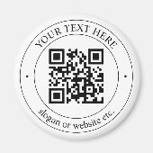 Upload uw eigen QR-code en  tekst Magneet (Voorkant)