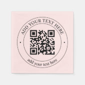 Upload uw eigen QR-code en tekst Servet (Voorkant)