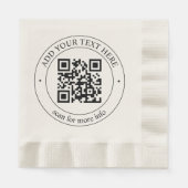 Upload uw eigen QR-code en  tekst Servet (Voorkant)