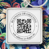 Upload uw eigen QR-code en  tekst Sleutelhanger